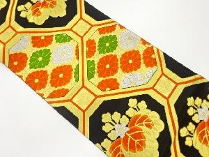 蜀江文に桐・花菱模様織出し袋帯